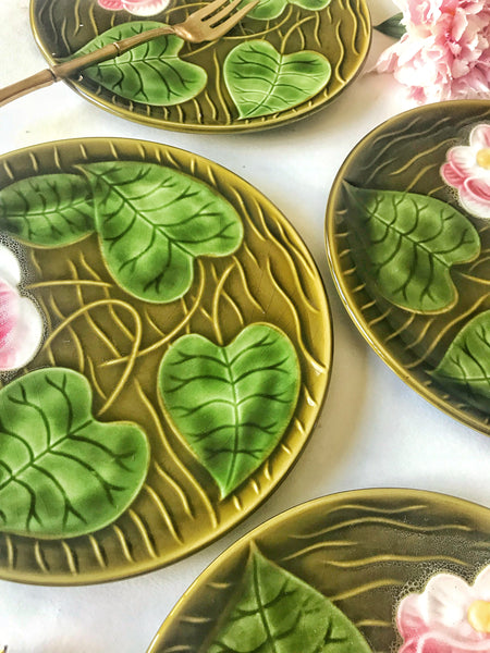 6 assiettes nénuphar Sarreguemines