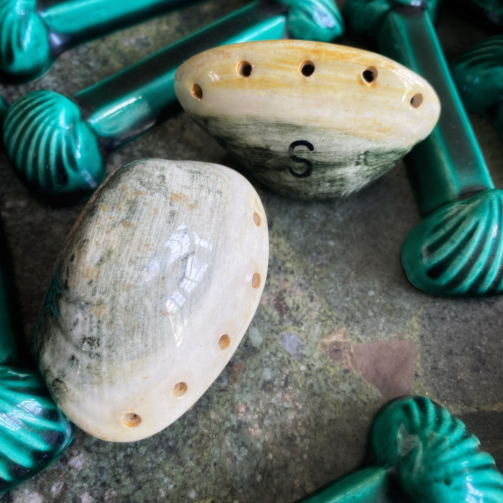 Saliere poivrière coquillages