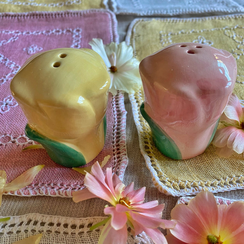 Saliere poivrière tulipes