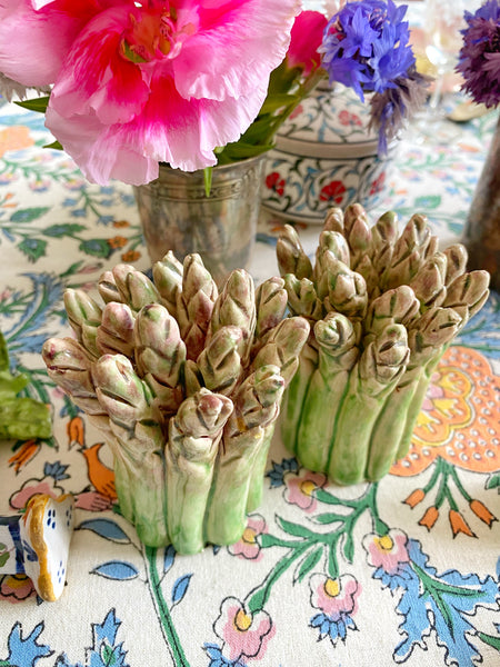 Saliere poivrière asperges céramique
