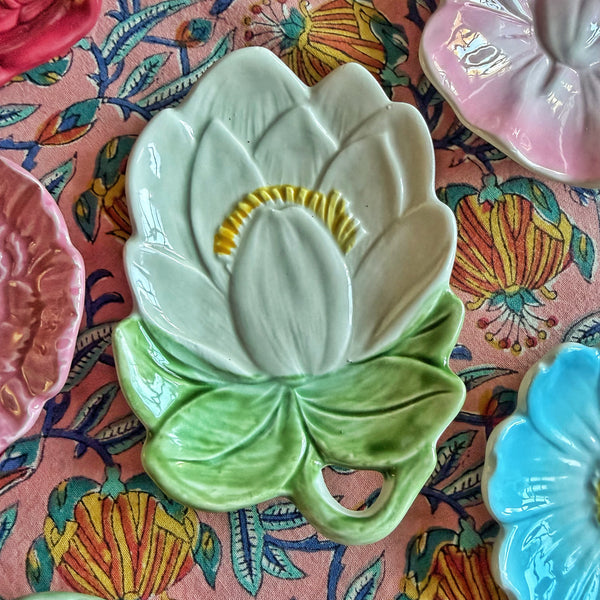 Ravier fleur barbotine