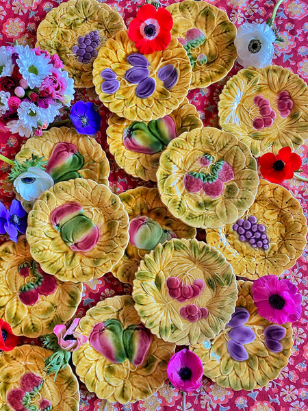 Lot de 12 assiettes barbotine Sarreguemines