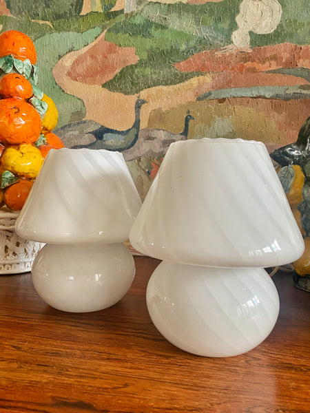 Paire de lampes champignons Murano