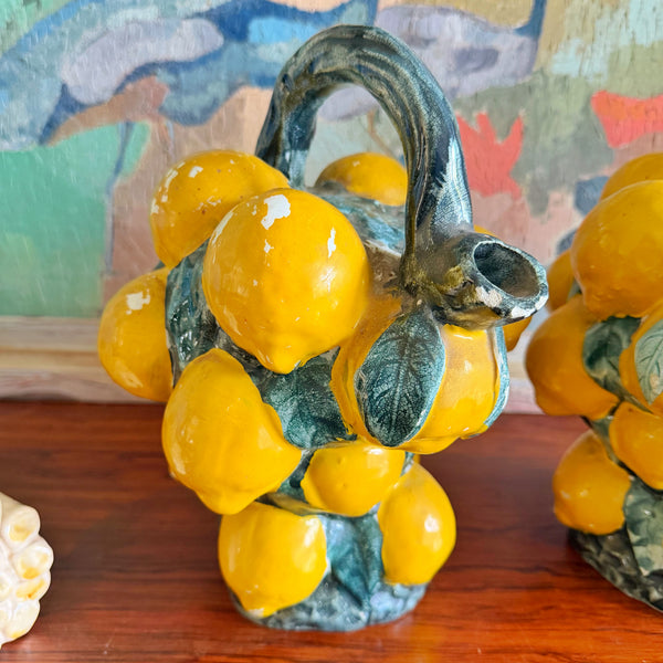 Cruche barbotine 1960 citron