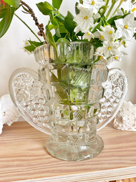 Vase verre papillon art deco