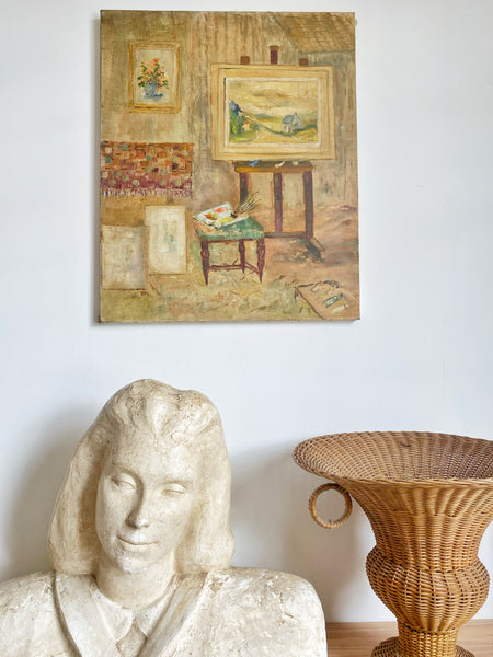 Huile sur toile atelier d’artiste