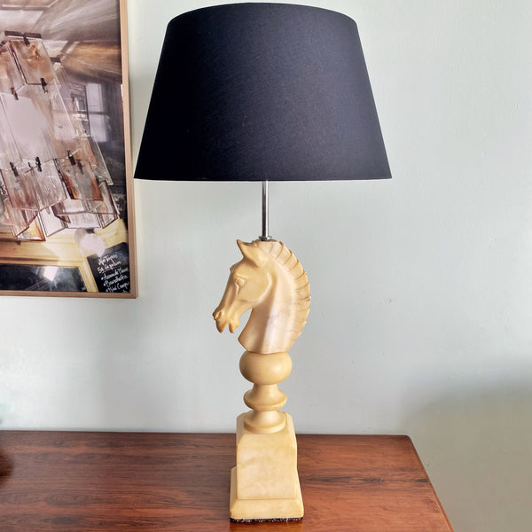 Lampe italienne marbre cheval
