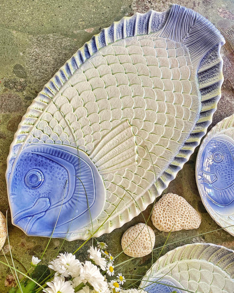 Plat à poisson Sarreguemines