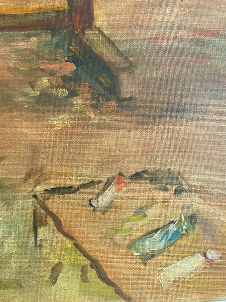 Huile sur toile atelier d’artiste
