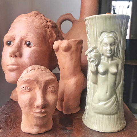 Vase céramique vintage femme