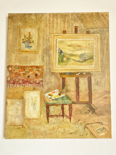Huile sur toile atelier d’artiste