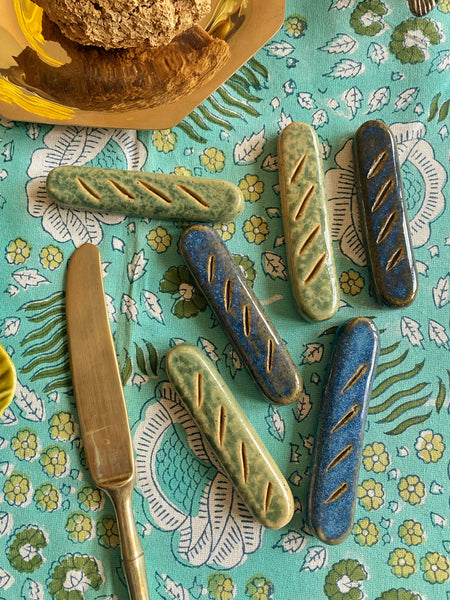 6 porte couteaux céramique vintage