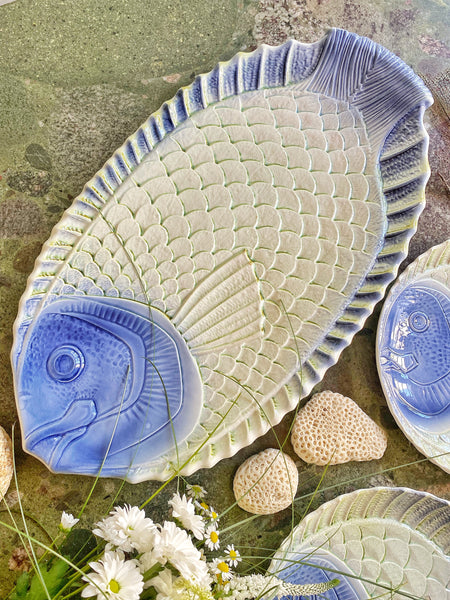 Plat à poisson Sarreguemines