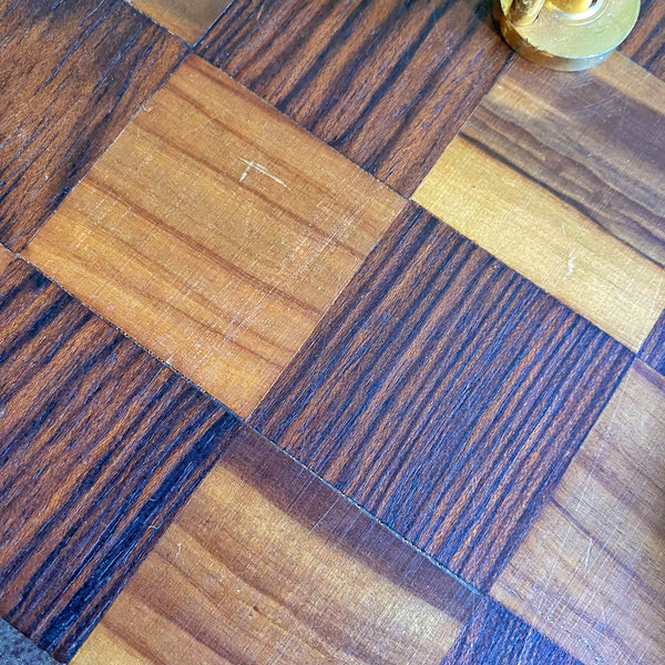 Plateau vintage marqueterie de bois