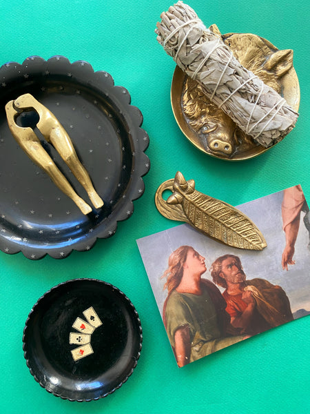 Pince à courrier vintage laiton